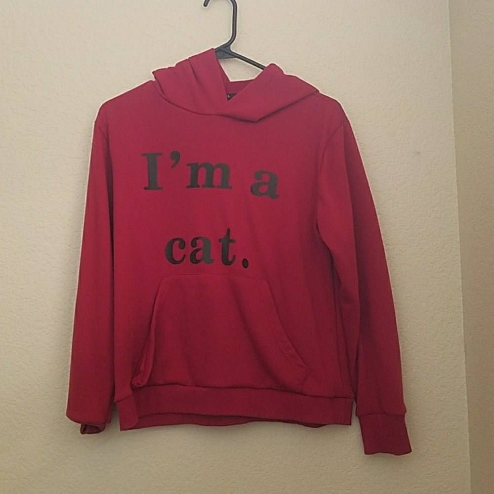 Red cat hoodie